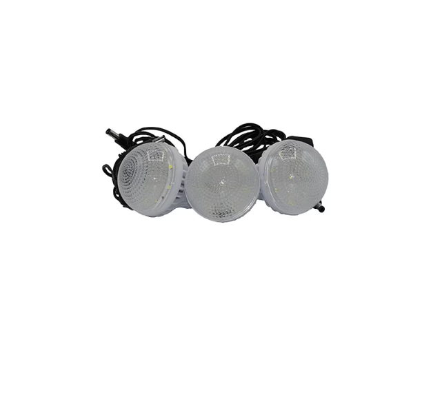 Kit solar GD-7COB cu lampa multifunctionala, 3 becuri