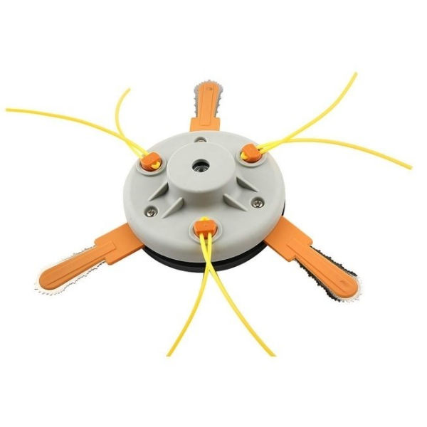 Mosor motocoasa cu 6 cutite(3 de metal, 3 de plastic) si fir nylon