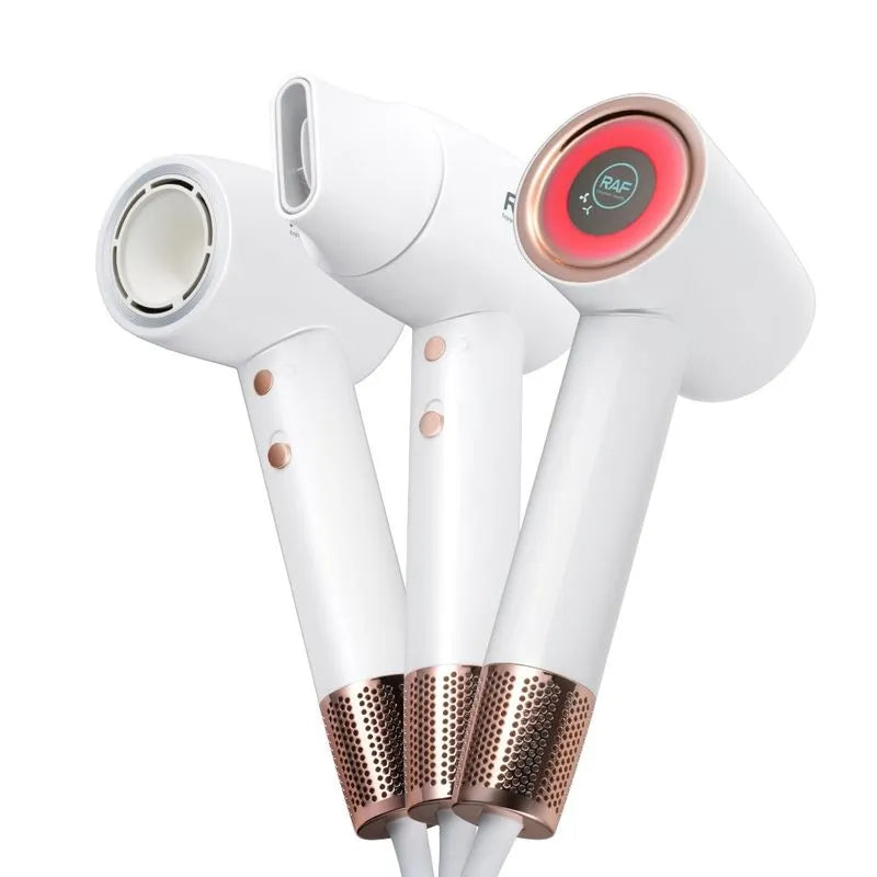 Uscator de par, RAF R423, 1600W,  2 viteze si 3 trepte de temperatura, 1 cap magnetic, alb