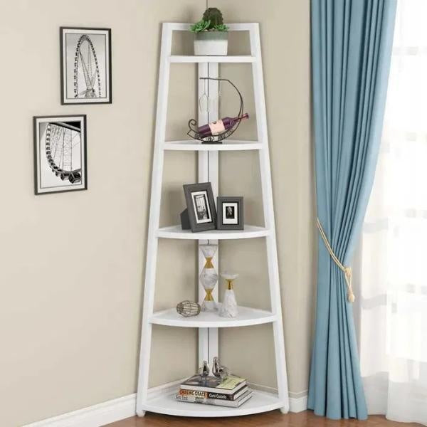 Raft De Colt Cu 5 Polite, Alb ,30 x 30 x 106 cm