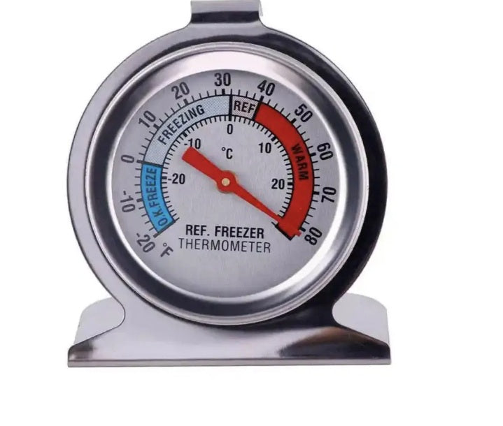 Termometru metalic pentru frigider, congelator sau camere frigorifice
