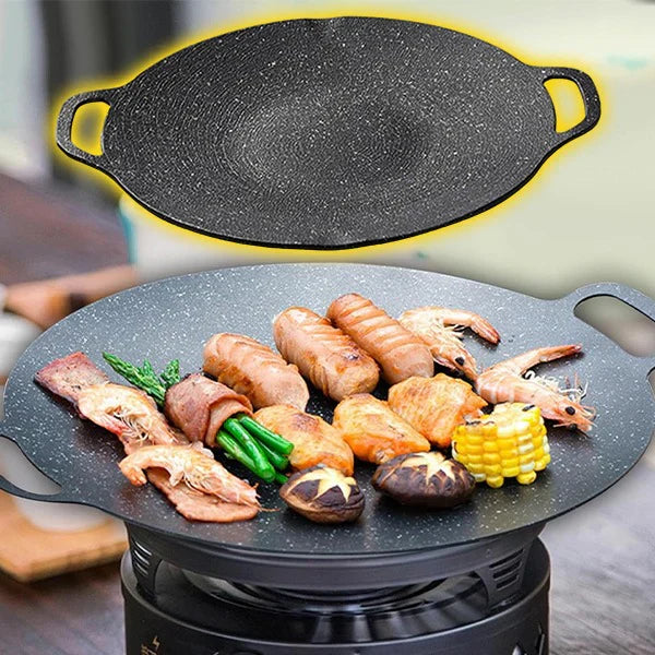 Tigaie antiaderenta rotunda 30 cm pentru uz casnic sau gratar