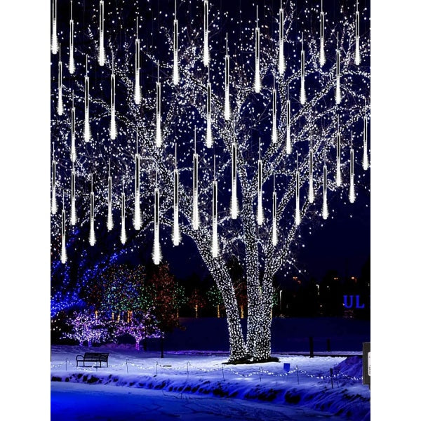Instalatie tub luminos tip meteorit, 30 cm, 8 tuburi