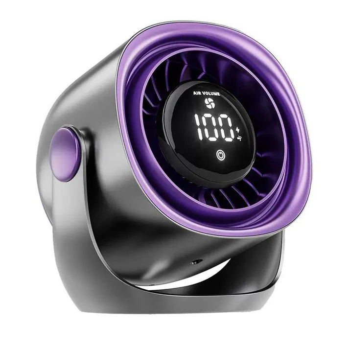 Ventilator de birou și de perete cu viteze reglabile, cu afișaj digital și lumină ambientală